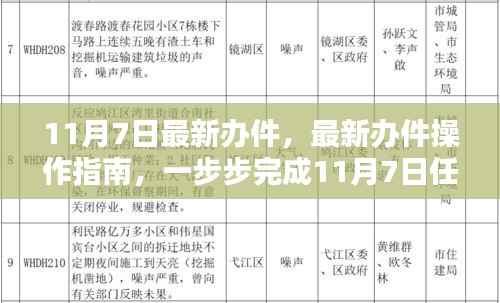 11月7日最新办件操作指南,轻松完成当日任务步骤