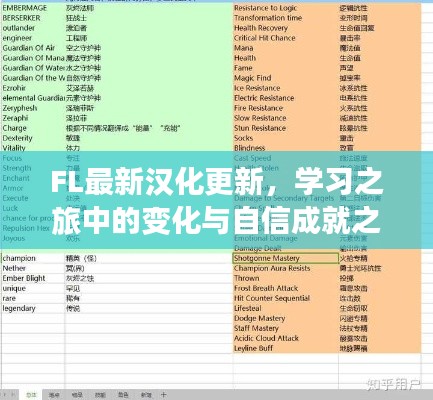 FL最新汉化更新,学习之旅中的变化与自信成就之源