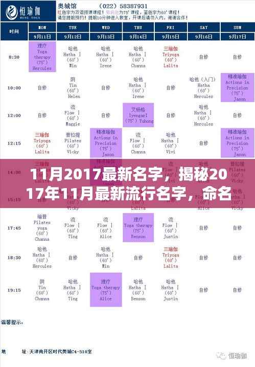 揭秘2017年11月最新流行名字,命名新风尚引领潮流时代