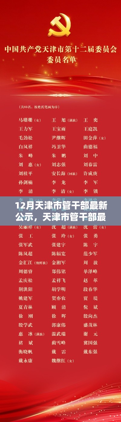 天津市管干部最新公示详解,查询指南与入门精通
