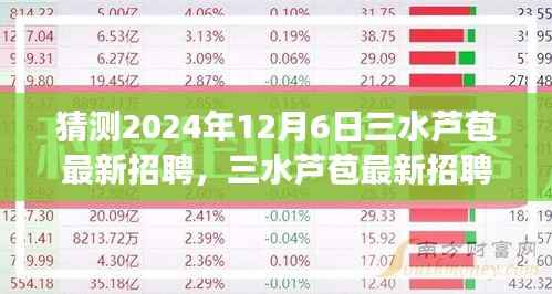 揭秘未来人才市场的趋势与机遇,三水芦苞最新招聘展望(2024年视角)