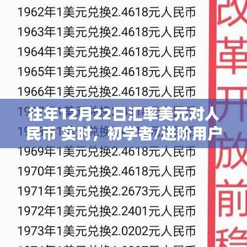 往年12月22日美元对人民币汇率实时查询指南，初学者的轻松掌握