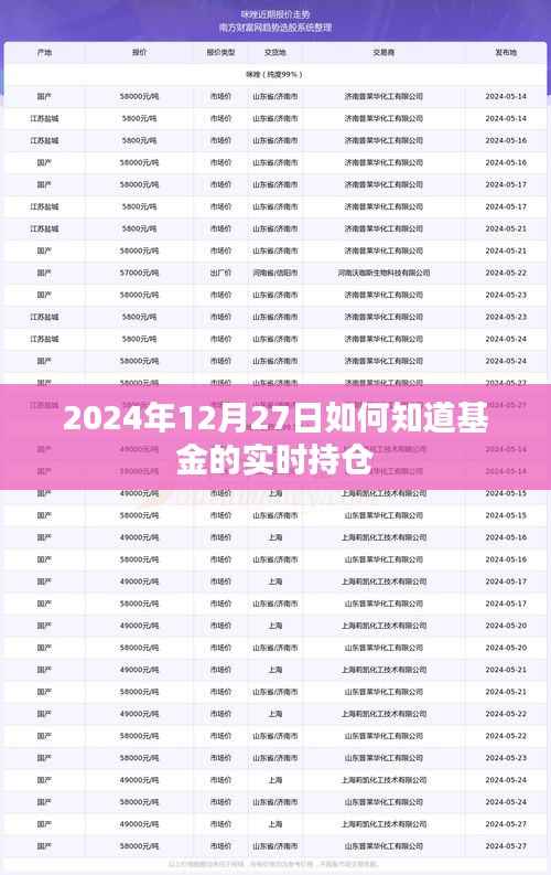 『2024年12月27日基金实时持仓查询指南』