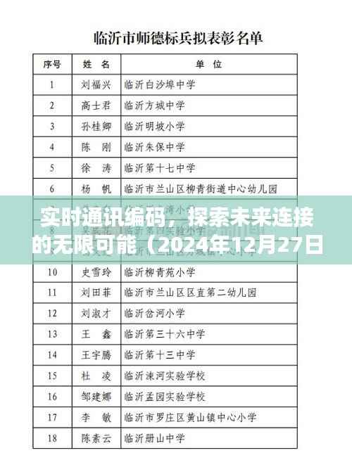 实时通讯编码,连接未来的无限可能