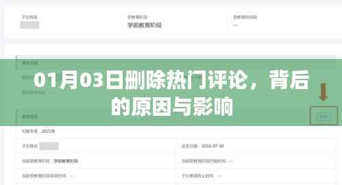 热门评论删除背后的原因及其影响分析