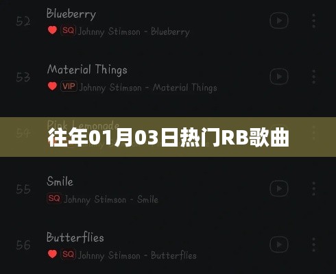 精选RB热门歌曲榜单出炉,历年一月三日必听曲目
