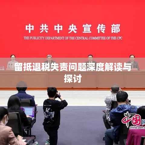 留抵退税失责问题深度解读与探讨