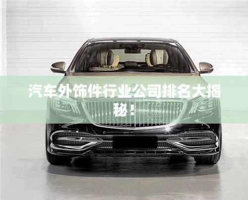 汽车外饰件行业公司排名大揭秘！