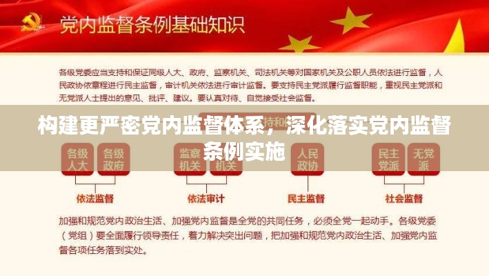 构建更严密党内监督体系,深化落实党内监督条例实施