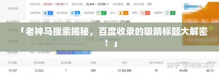 「老神马搜索揭秘,百度收录的吸睛标题大解密!」
