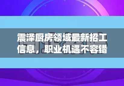 震泽厨房领域最新招工信息,职业机遇不容错过